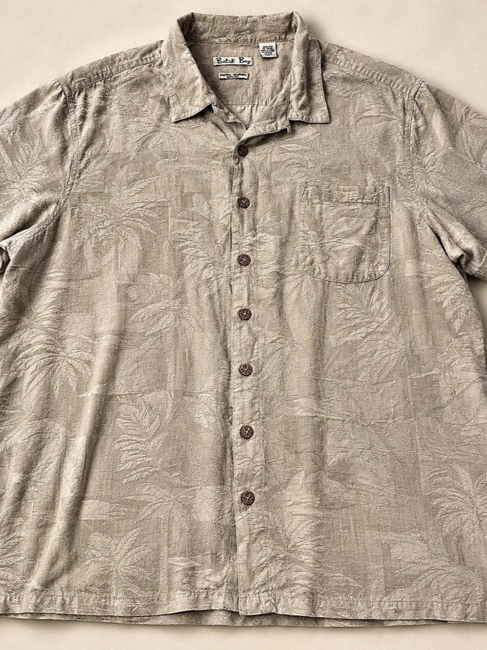 Batik Bay Silk Floral Shirt Size 3XLT